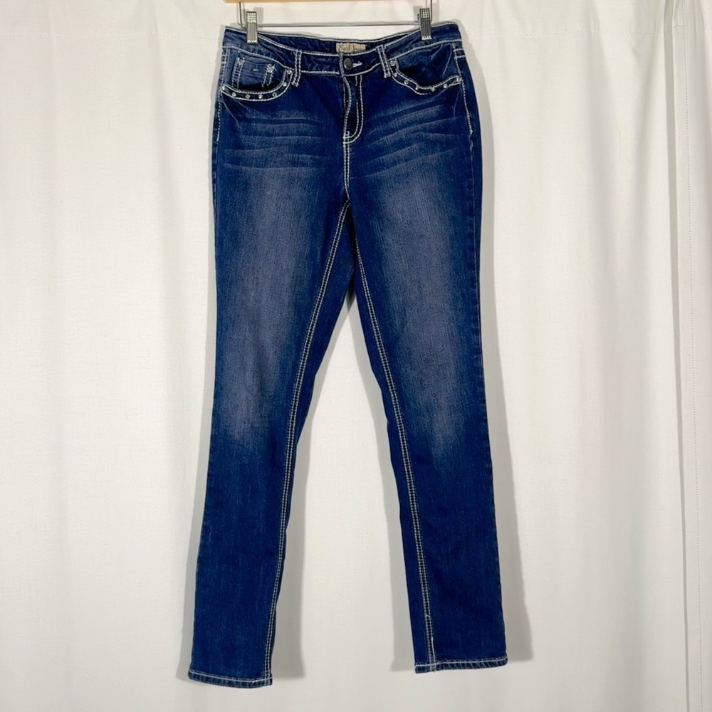 Y2K Earl Jean Dark Wash Denim w/ Rhinestone Back Pockets